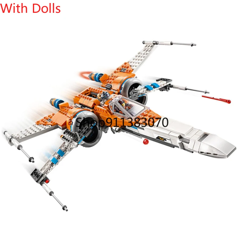 Истребитель Poe Dameron X-wing совместим с игрушками-звездами 75273 и строительными