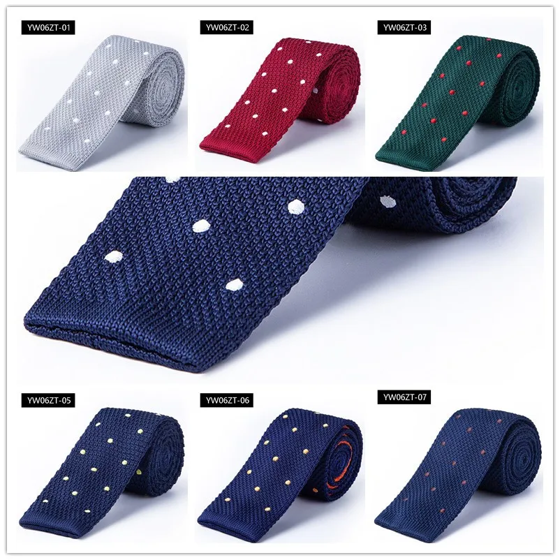 

1200 needles Mens Knitted tie Knit Leisure Striped Ties Dots Narrow Slim Neck Ties For Men Skinny Jacquard woven Designer Cravat