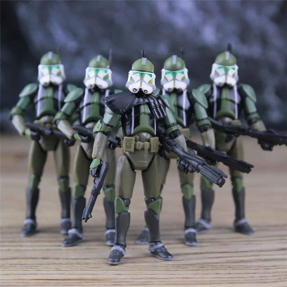 

Star Wars 3.75" Republic Commander Gree Trooper Action Figure ROTS Sith Exclusive Team Army Builder Toys Doll