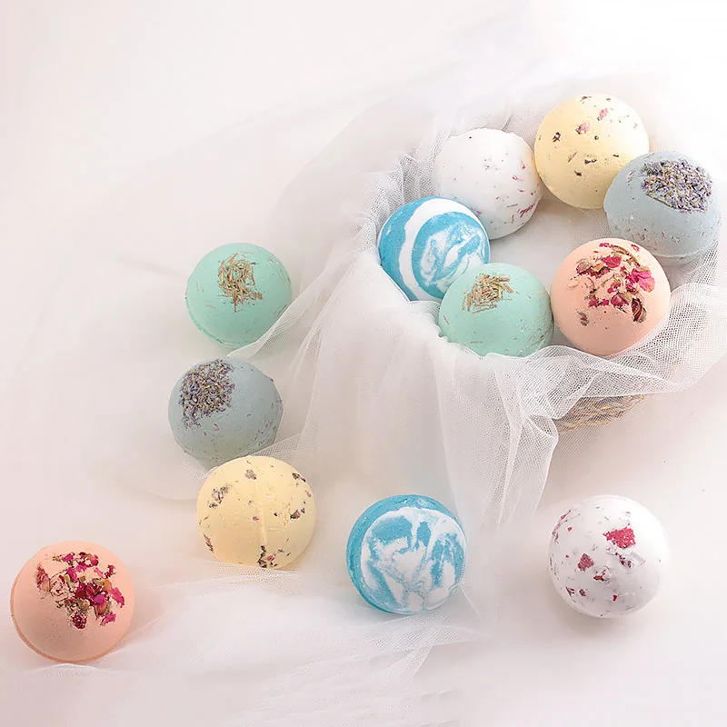 

Sea Salt Bath Ball Rose Green Tea Lavender Lemon Milk Essential Oil Bubble Bomb Gift cleaning Supplies Skin Sare