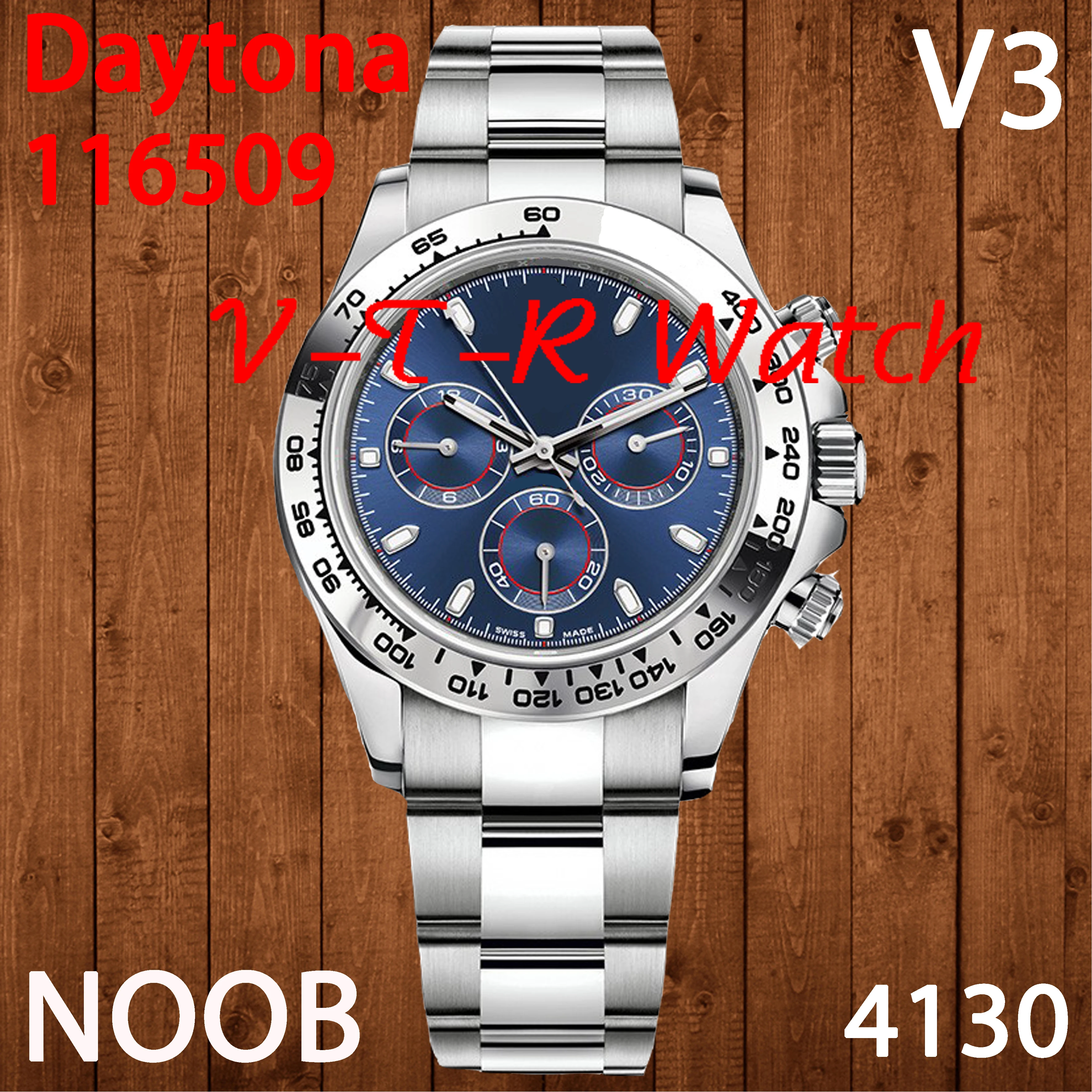 

Men's Chronograph Watch Daytona 116509 Noob V3 Best Edition 904L Stainless Steel Case and Bracelet 1:1 SA4130 AAA Watch Replica1