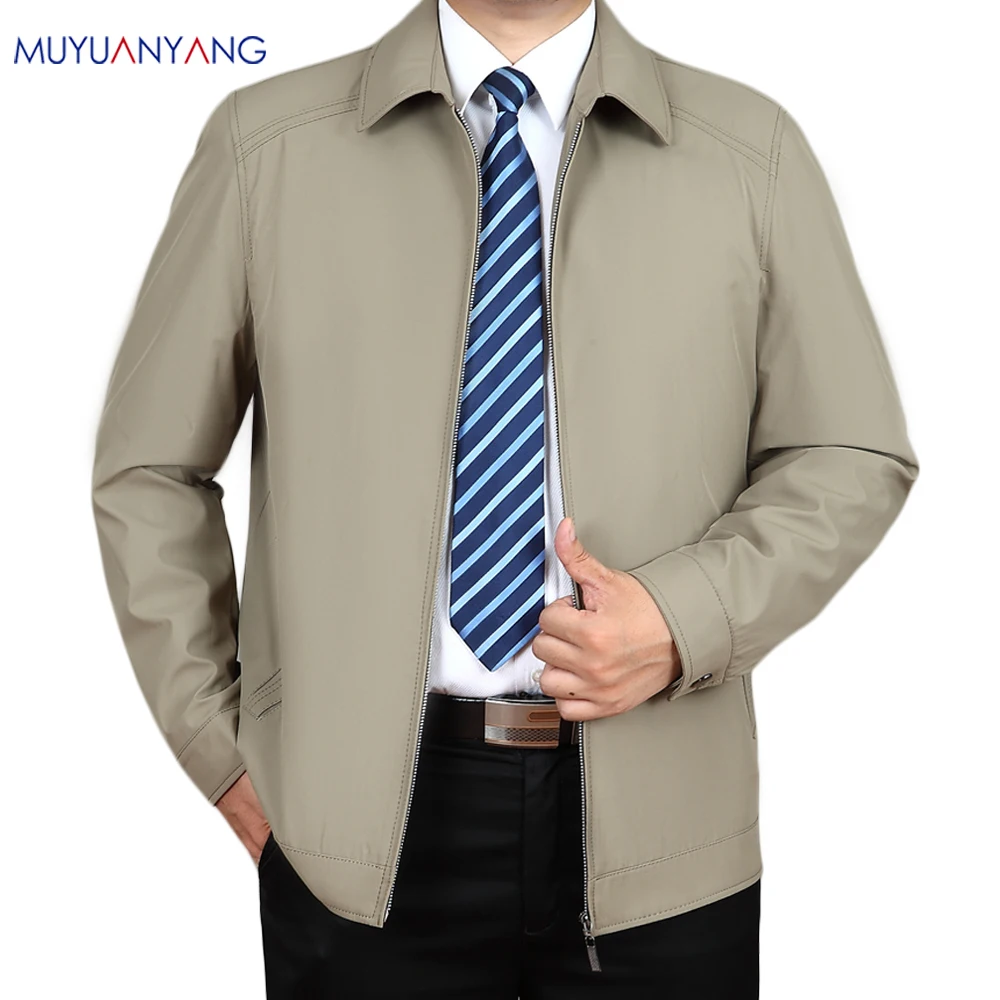 Мужская Повседневная ветровка Mu Yuan Yang модная с отложным воротником большие