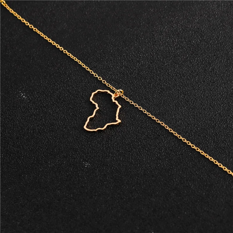 

Outline African Map Necklaces Continent Egypt South Africa Kenya Nigeria Ethiopia Country Profile Pendant Chain Women Jewelry