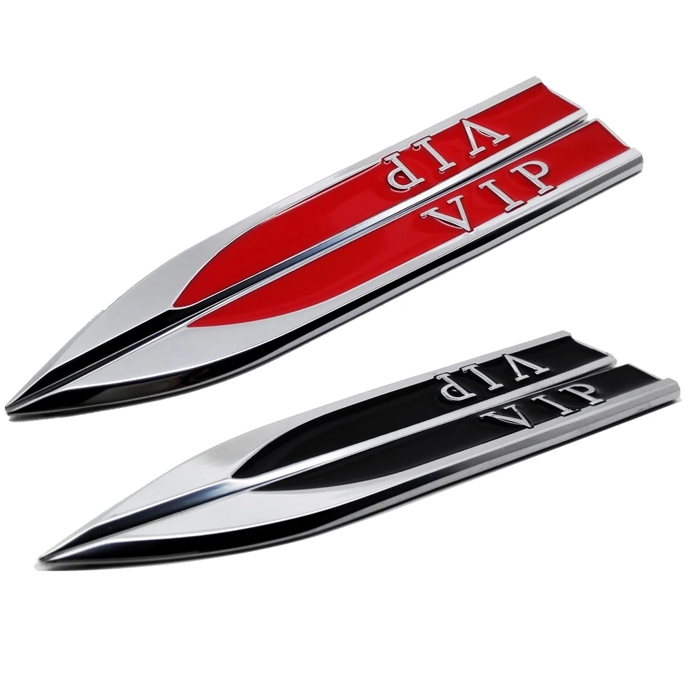 Автомобильный Стайлинг Наклейка Крыло сбоку 3D металлический значок логотип VIP