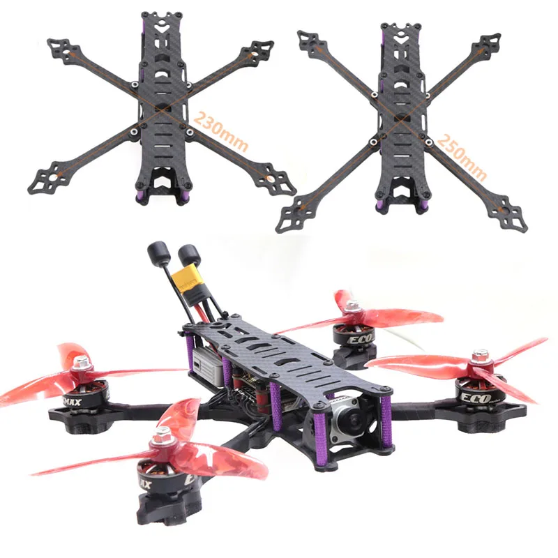 

HSKRC HX230 X250 230mm 250mm Wheelbase Carbon Fiber FPV Racing Drone Frame FreeStyle for DJI FPV Air Unit DJI Digital FPV System