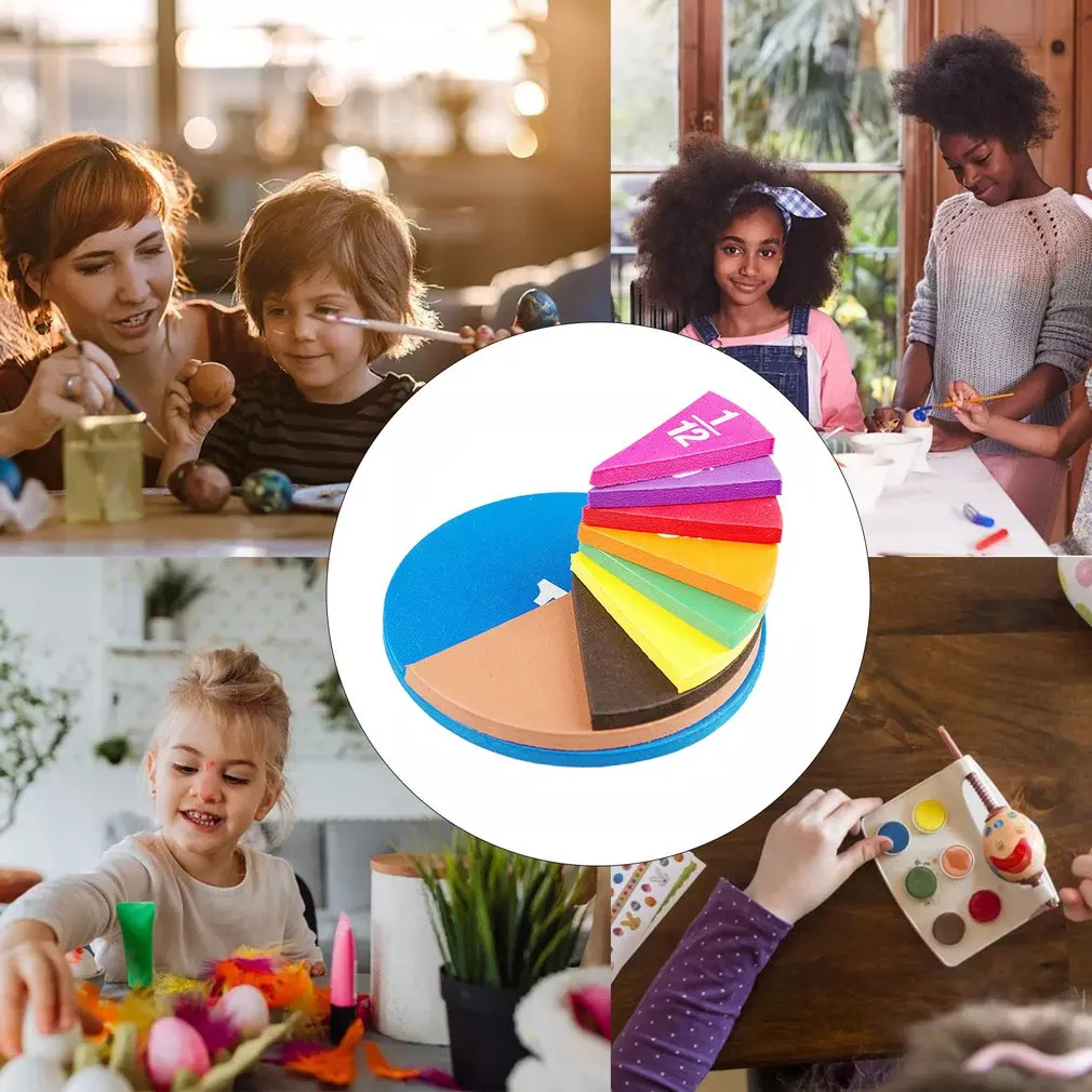 Juego de matem&aacute;ticas de educaci&oacute;n temprana para ni&ntilde;os, juego de matem&aacute;ticas sin im&aacute;n, con fracciones circulares, 51 piezas-5