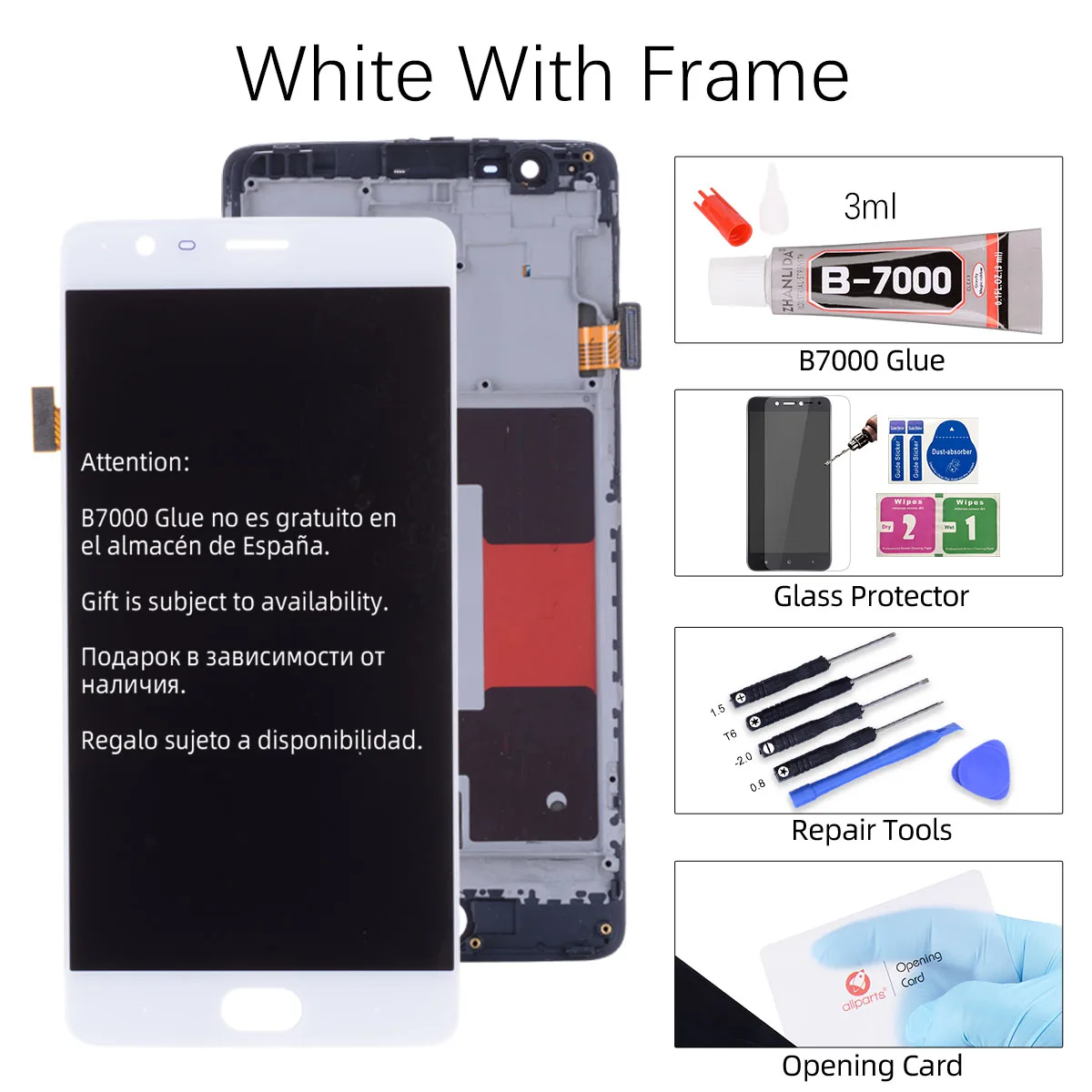 White with Frame AMOLED affichage d'origine pour Oneplus 3 affichage 3T ECRAN tactile lcd avec remplacement du cadre pour Oneplus 3 3T affichage - Цвет: White with Frame