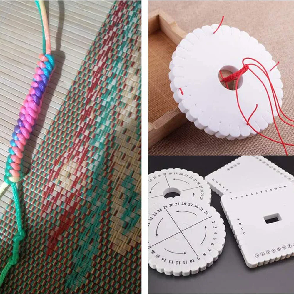 Плетеный шнур Kumihimo плетеный диск плетеная пластина для браслетов сделай сам