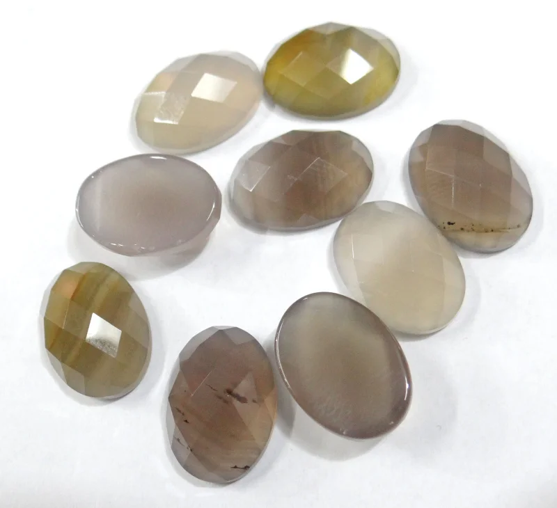 Оптовая продажа 30 шт./лот овальные граненые бусины из натурального агата с