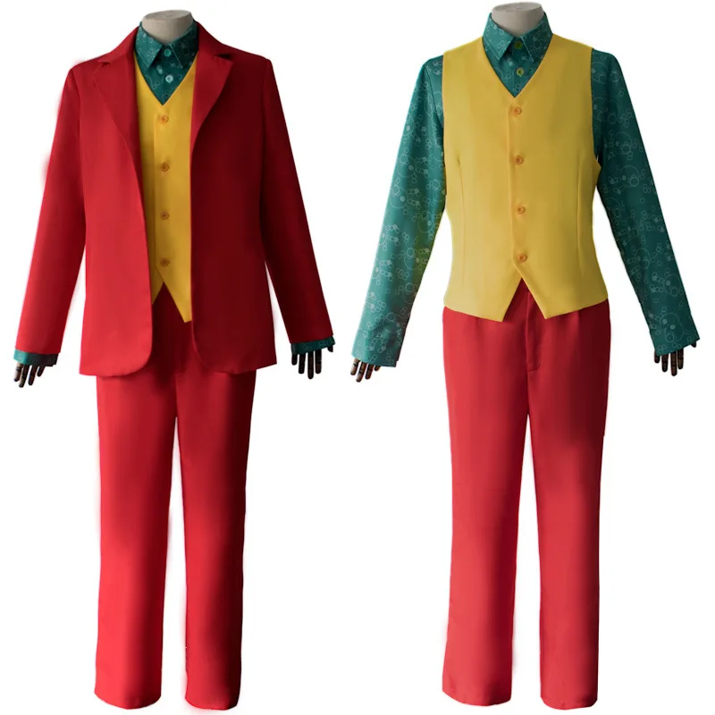 

Movie Joker 2021 Joaquin Phoenix Arthur Fleck Cosplay Costume Suits Halloween Party Uniforms For Adult Custom Made