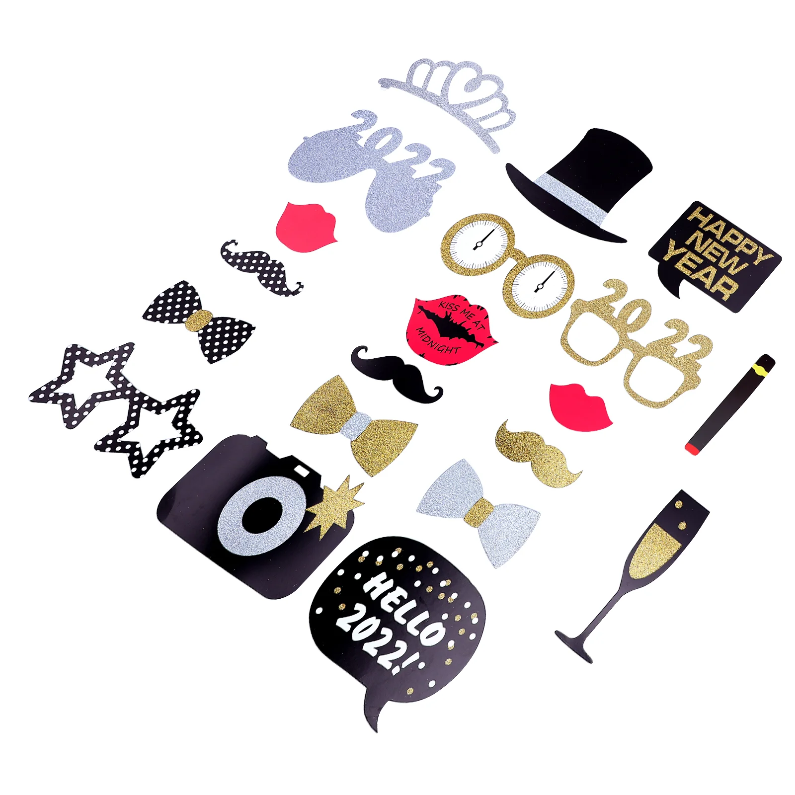 

1 Набор реквизит для фотобудки Новогодние украшения для вечерние ринки новый год фотосессия