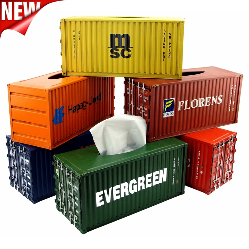 

Container Tissue Box Antique classical container model case box retro wrought handmade metal crafts for home decoration gift