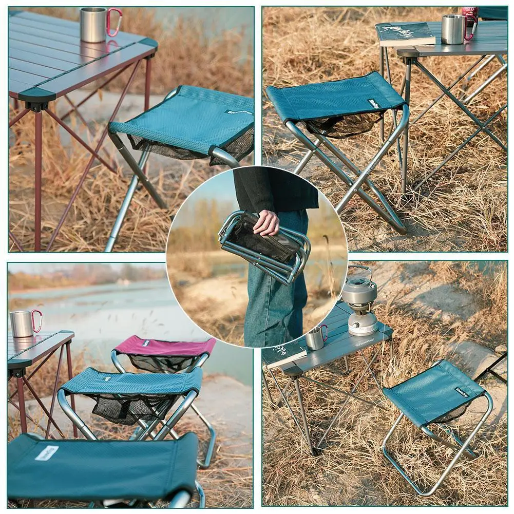 

Outdoor Folding Stool Multifunctional Aluminum Alloy Portable Bracket Equipment Folding Chair Camping Barbecue Camping Fish C9D1
