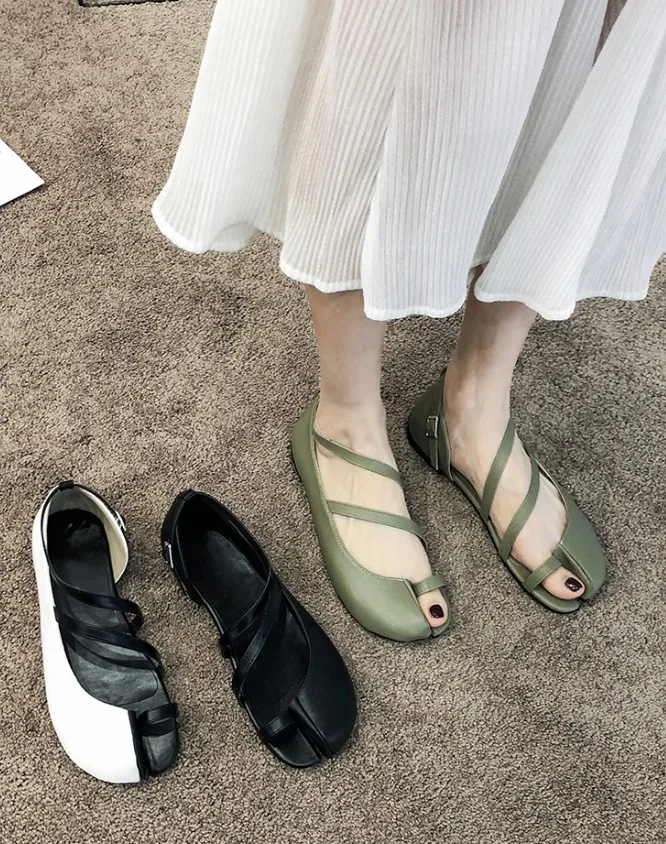 2020 повседневные женские босоножки на плоской подошве без застежки | Обувь