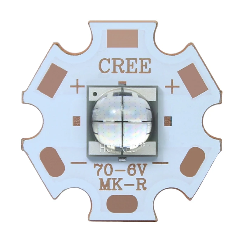 1-10 шт. ETI 7070 6 в 4 чипа 15 Вт светодиодный Диод-излучатель может заменить Cree MKR MCE XHP50 XHP70 холодный белый Светодиодный светильник с 20 мм медной печатной платой
