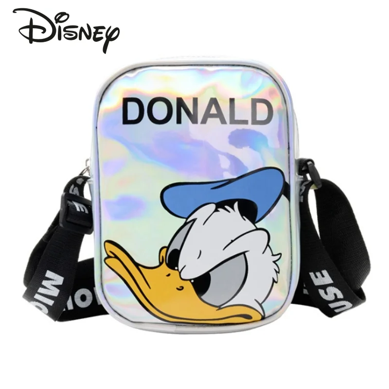 Дисней Дональд Дак лазерный Мультяшные сумки через плечо мода маленькая девочка