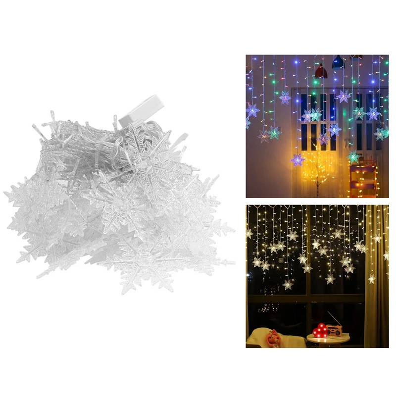 

Christmas Snowflakes LED String Lights Flashing Lights Curtain Light Waterproof Holiday Party Light EU Plug