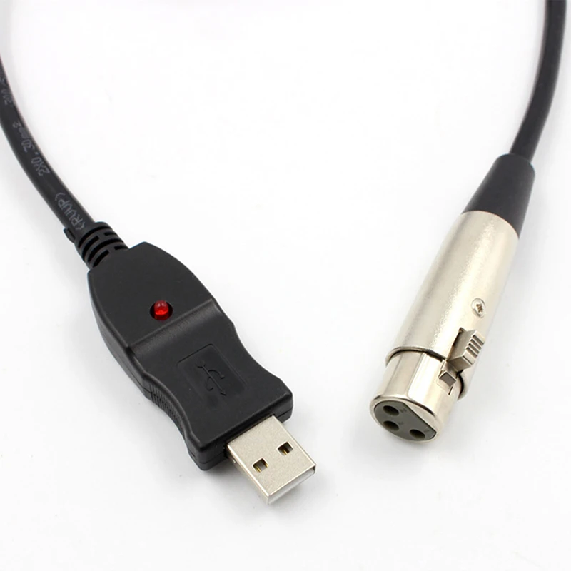 1 шт. 3 м длинный USB мужчина к Pin XLR Женский микрофон Микрофон Студийный аудио