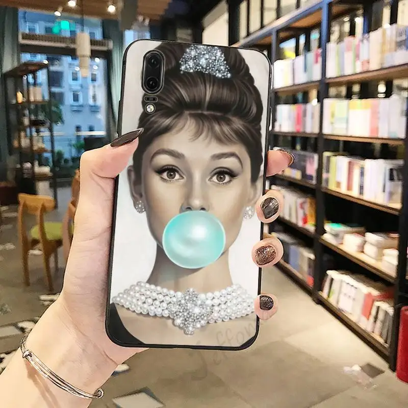 

American famous singer audrey hepburn Phone Case For Huawei honor Mate P 10 20 30 40 i 9 8 pro x Lite smart 2019 nova 5t