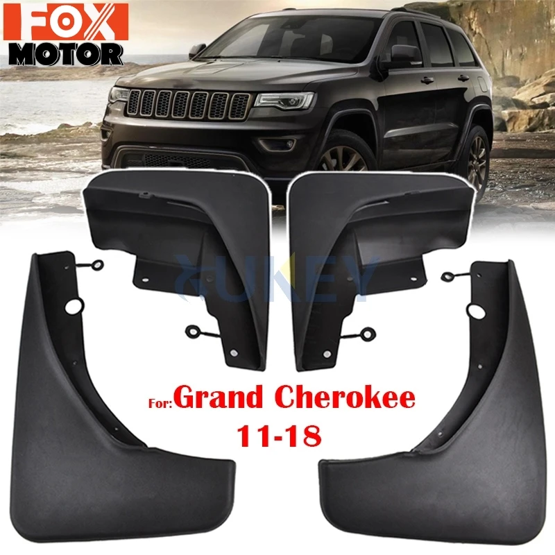 

For Jeep Grand Cherokee WK2 2011-2018 Set Front Rear Car Mud Flaps Mudflaps Splash Guards Mud Flap Mudguards 2012 2013 2014 2015