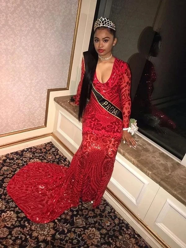 

Plus Size Gold Sequined Evening Dresses Ever Pretty Mermaid V-Neck Elegant Women Formal Party Long Dresses 2020 HB008