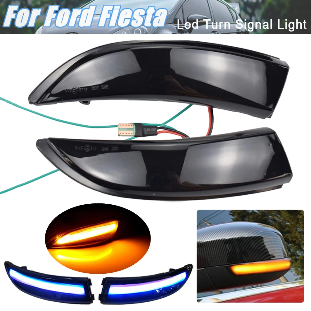 

LED Flowing Water Turn Signal Light Indicator Blinker Dynamic Light Signal For Ford Fiesta 2008 - 2017 for B-Max 2008-2017