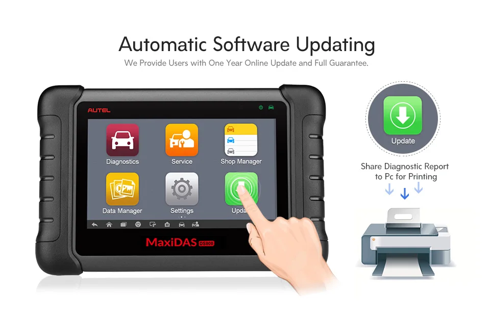 Autel MaxiDAS DS808 OBD2 сканер автомобильный диагностический инструмент OBDII OE-уровень двунаправленный контроль ключ программист код считыватель PK MK808