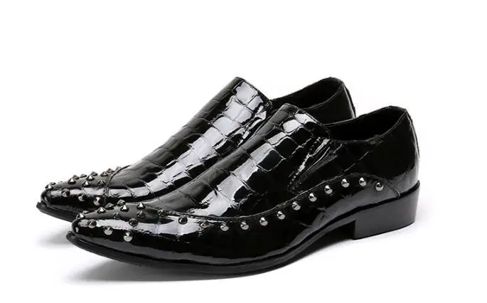 Итальянские Брендовые мужские кожаные модельные туфли без шнуровки модные