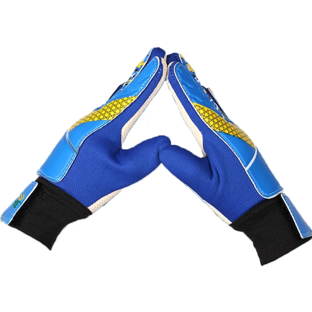 Профессиональные детские Студенческие футбольные вратарские перчатки, футбольные ладони из натурального латекса, Вратарские варежки, 5 цветов, размер 5/6