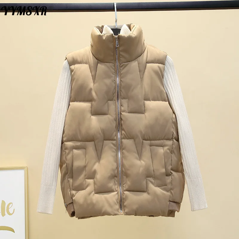 

Women's Short Vest Autumn and Winter Fashion Sleeveless Short Short Down Cotton Lightweight Women's Bread Jacket Casual Jacket