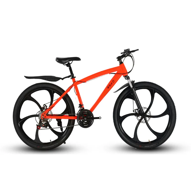 26-Inch Mountain Bicycle Speed Change Double Disc Brake Six-blade wheel Student Adult Shock Absorption Cross-Country Bike | Спорт и