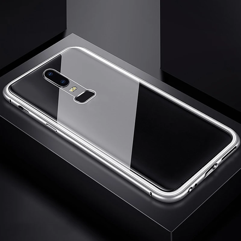 Металлический магнитный адсорбционный стеклянный чехол для Oneplus 7 Pro 6 6T 5T One plus чехол для телефона Магнитный защитный чехол