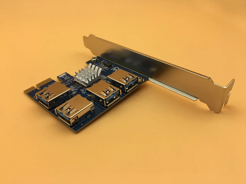 Новый PCIe от 1 до 4 16X Riser Card PCI E 1X USB 3 0 переходная карта плата разветвителя адаптера