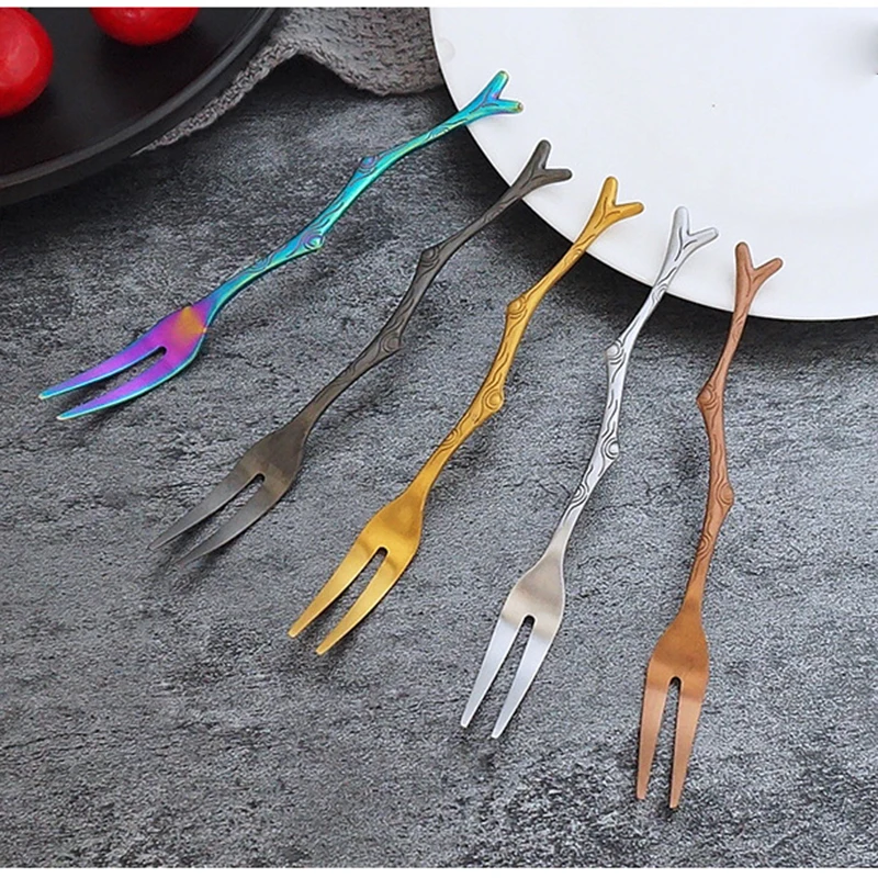 1 шт. Нержавеющая сталь ветки с узором из листьев Кофе Чай обеденная ложка посуда