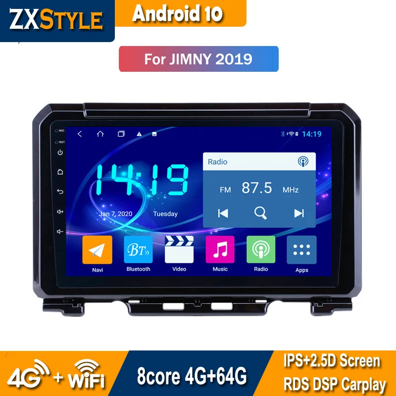 

4G+64G Car Auto Radio For Suzuki Jimny 2019 Android 10 IPS 2.5D GPS Navigation DSP CARPLAY RDS