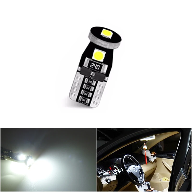 

W5W T10 LED Canbus Light Bulbs For Ford Focus 2 3 Fiesta MK2 MK3 Mondeo MK4 Fusion Ranger Car Interior Lights