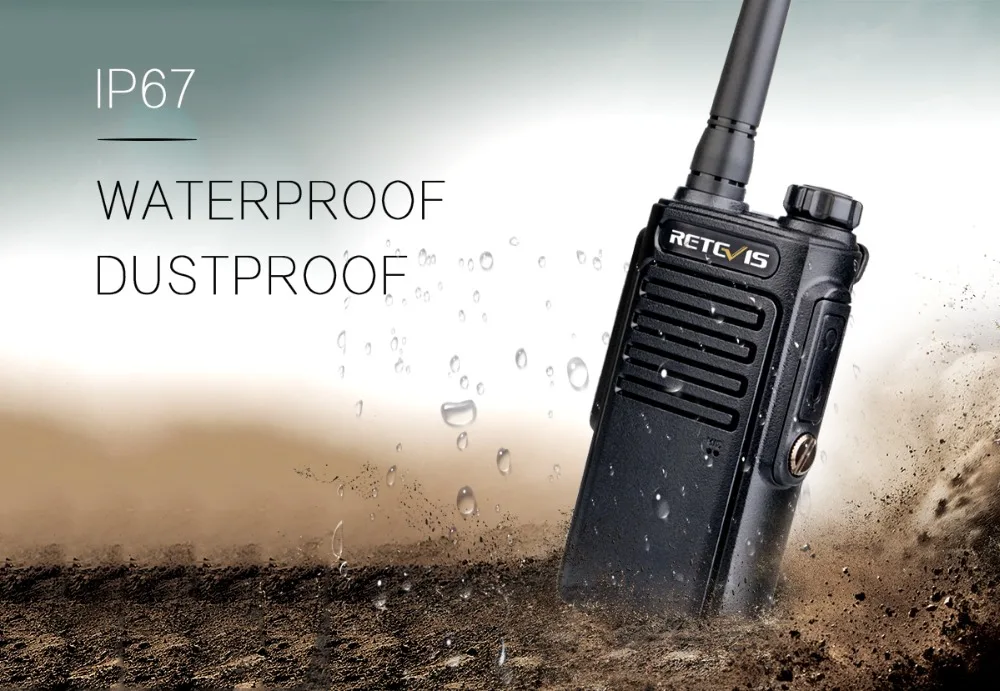 RETEVIS RT47/RT647 IP67 водонепроницаемая рация PMR радио PMR446/FRS VOX 2 способ радио Comunicador трансивер для Baofeng UV-9R