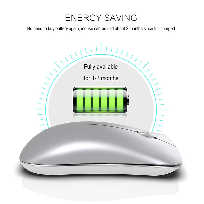 Мышь компьютерная беспроводная Бесшумная 2 4 ГГц 1600DPI|Мыши| |