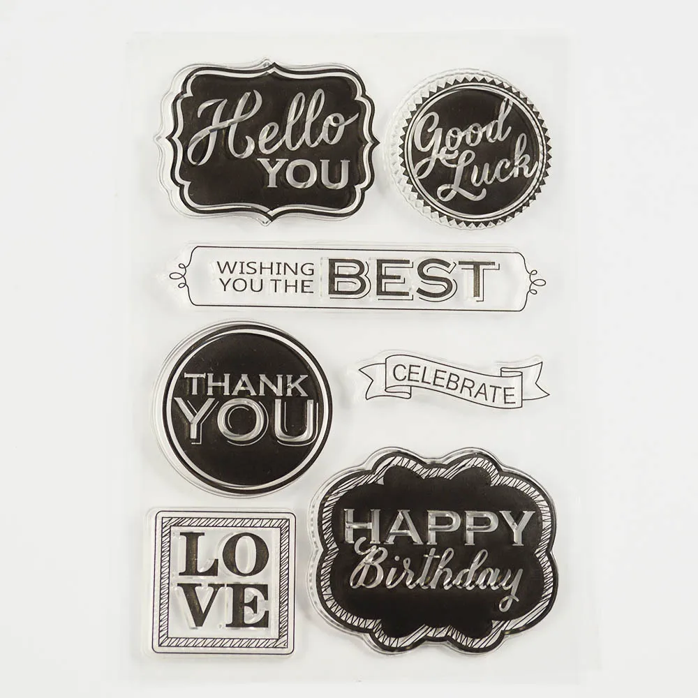 Баннеры бирки прозрачный штамп для сделай сам Скрапбукинг/изготовление