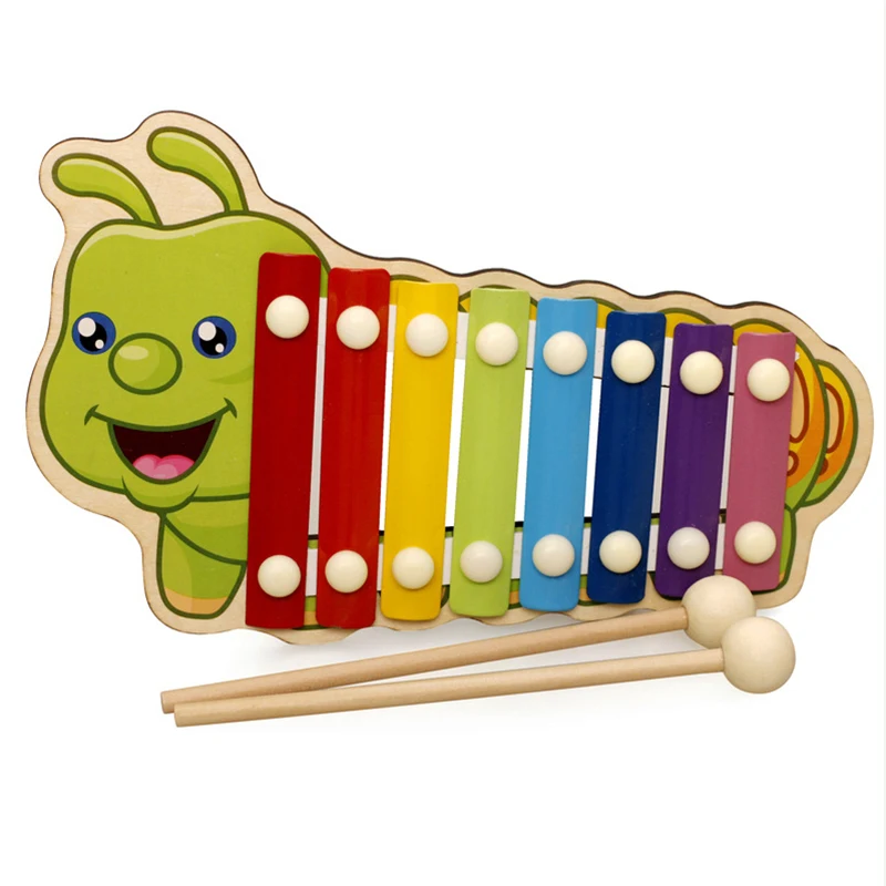 Горячая Распродажа детские музыкальные игрушки Радуга деревянная ксилофонная