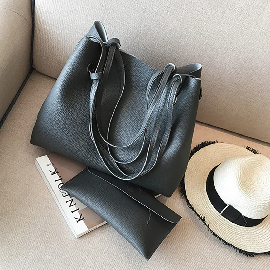 Женская сумка тоут из мягкой пу кожи 2 шт.|Сумки с ручками| |