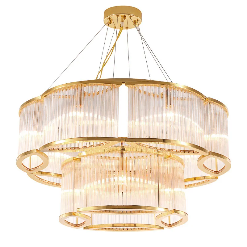 

China Zhongshan Fancy Design Glass Crystal Hanging Light Round Shape Modern Chandeliers for Banquet Hall