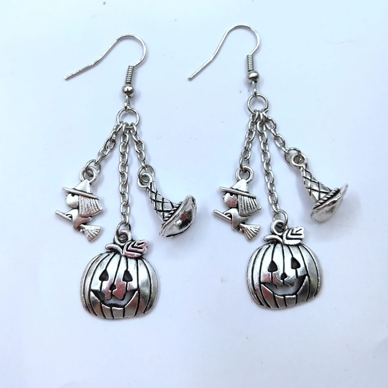 Милые серьги в виде головы призрака тыквы язычник шляпа ведьмы подарки для