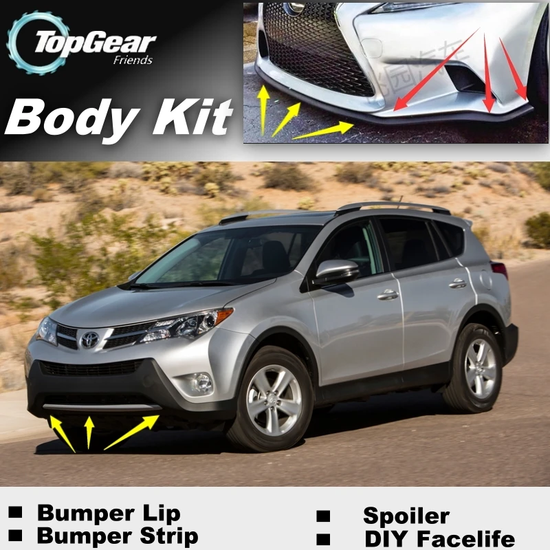 Для TOYOTA RAV4 RAV 4 для Previa Авангард бампер губ/передний спойлер дефлектор автомобиля