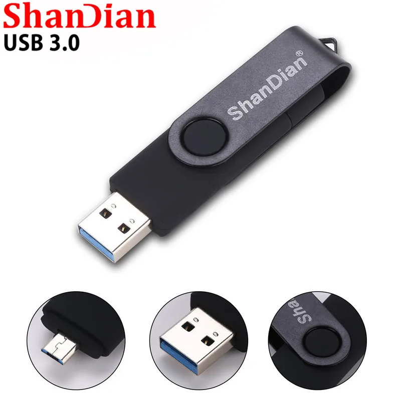 SHANDIAN USB 3.0 OTG Usb флеш-накопитель 4 ГБ 8 32 64 3 0 Гб памяти Usb-накопитель для Android |