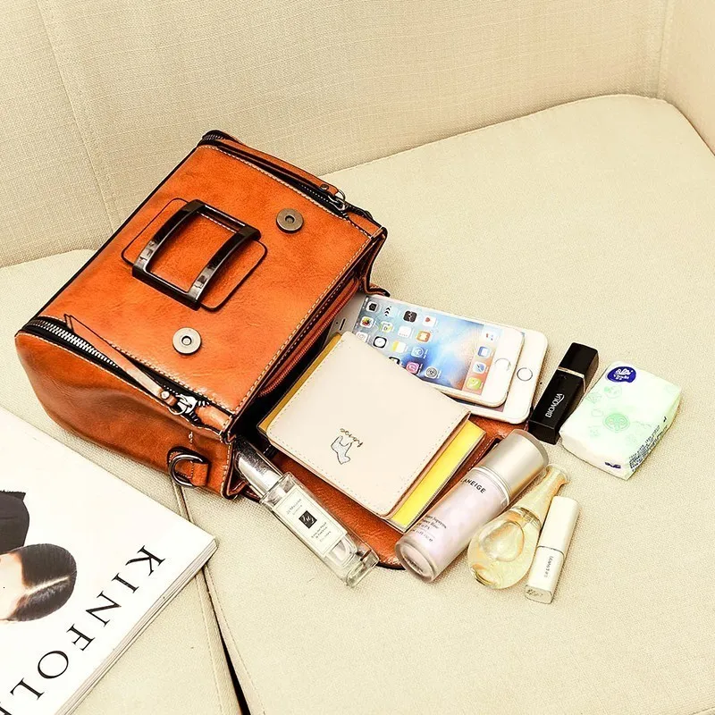 2020 Весенняя винтажная дизайнерская сумка из натуральной кожи женская маленькая