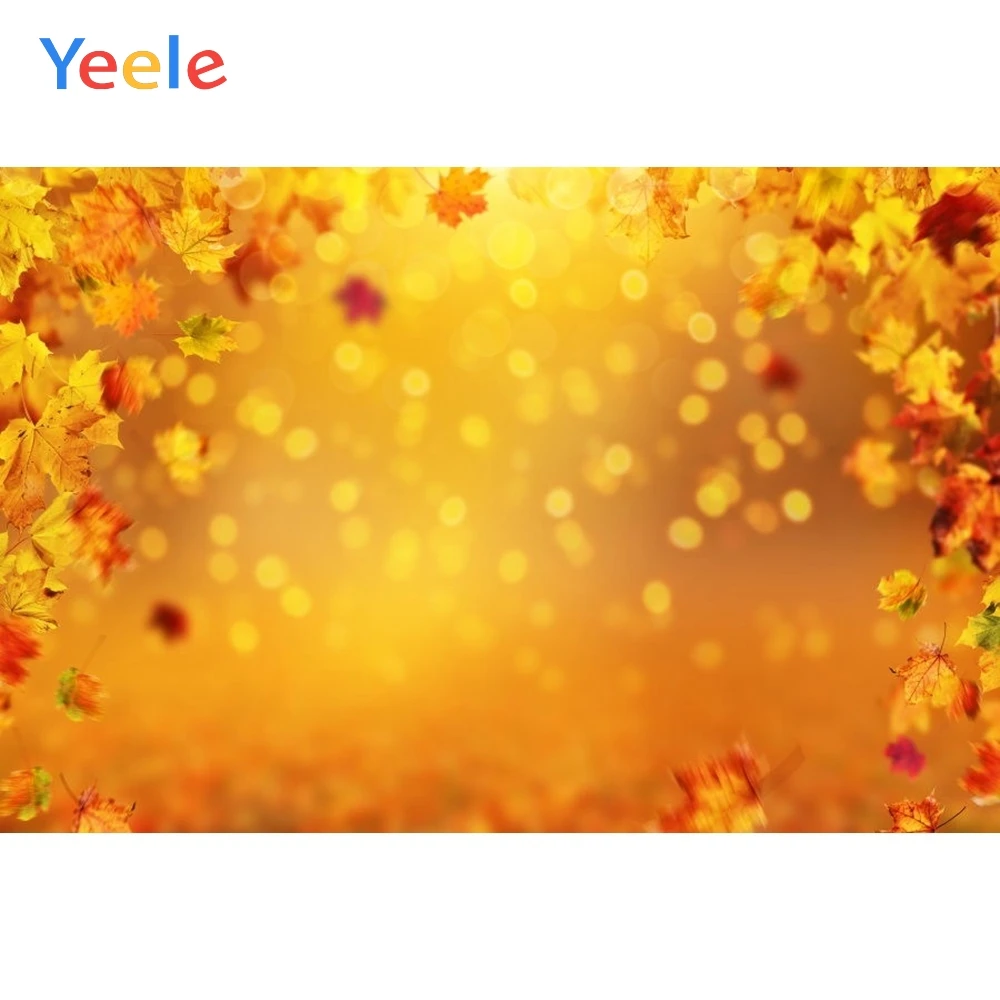 Осенний фон с изображением опавшего леса и листьев для детского дня рождения|Фон