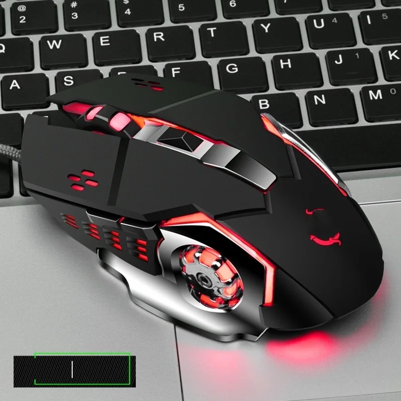 

Hot Selling Viper Competition Q5 USB Wired 4 Grades DPI 1200/1600/2400/3200 6 Buttons Online Games Competitive Mouse
