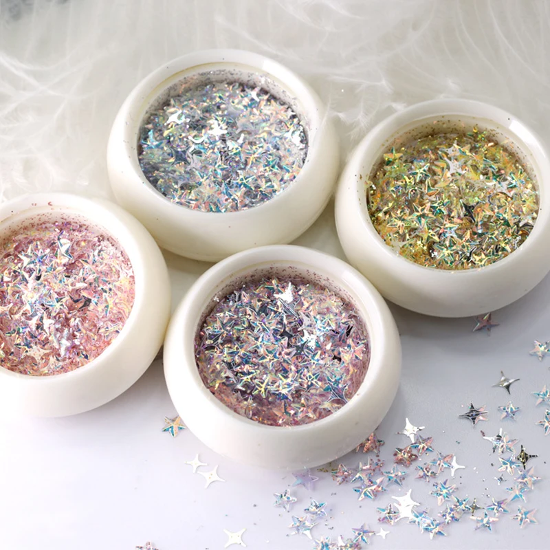 1 г 3D Блестки для ногтей голографический красочный мигающий эффект Сияющий