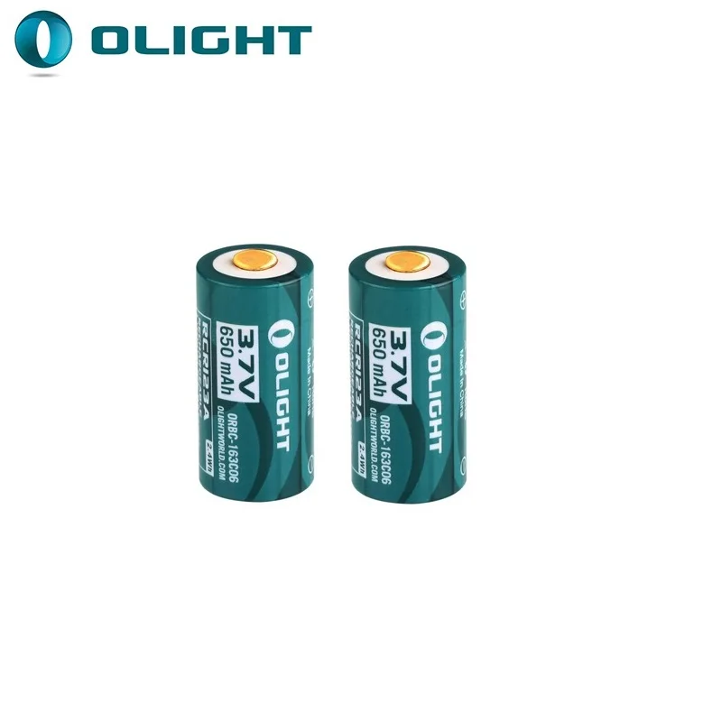 Olight ORBC 163C06 650mAh 3,7 V RCR123A 16340 аккумуляторная литий-ионная батарея - Цвет: 2 PCS